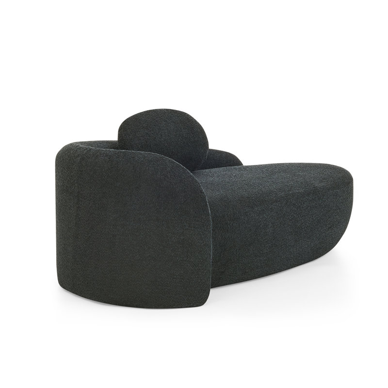 Méridienne rembourrée 38 po, Noir