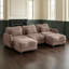 Canapé de coin avec deux poufs amovibles et trois coussins lombaires-1815959297