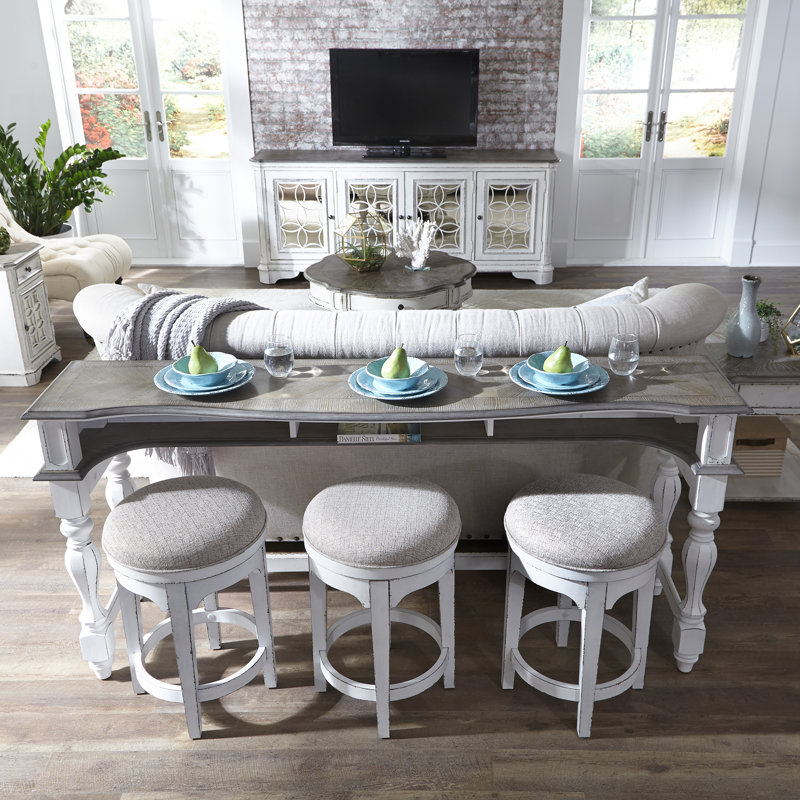 Tabouret de bar rotatif 25 po Colchester, White