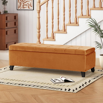 Idalynn Velvet Ottoman