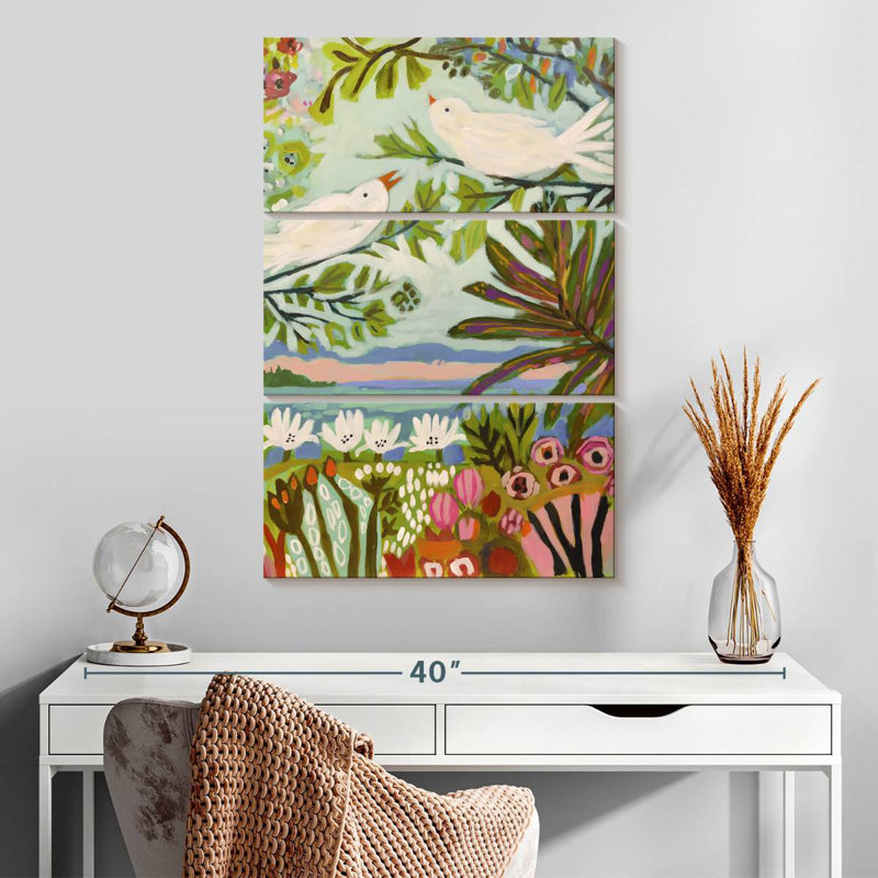 Brampt Birds In The Garden I, 32" H x 20" W
