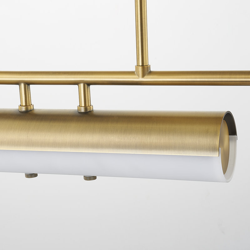 3 - Light Patina Brass LED Geometric Pendant