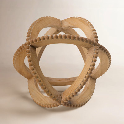 Delaney Decorative Ball Table Accent with Bead Trim