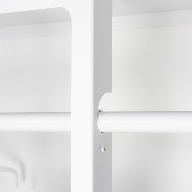 LUNO Steel Wall 0 - Hook Coat Rack, White