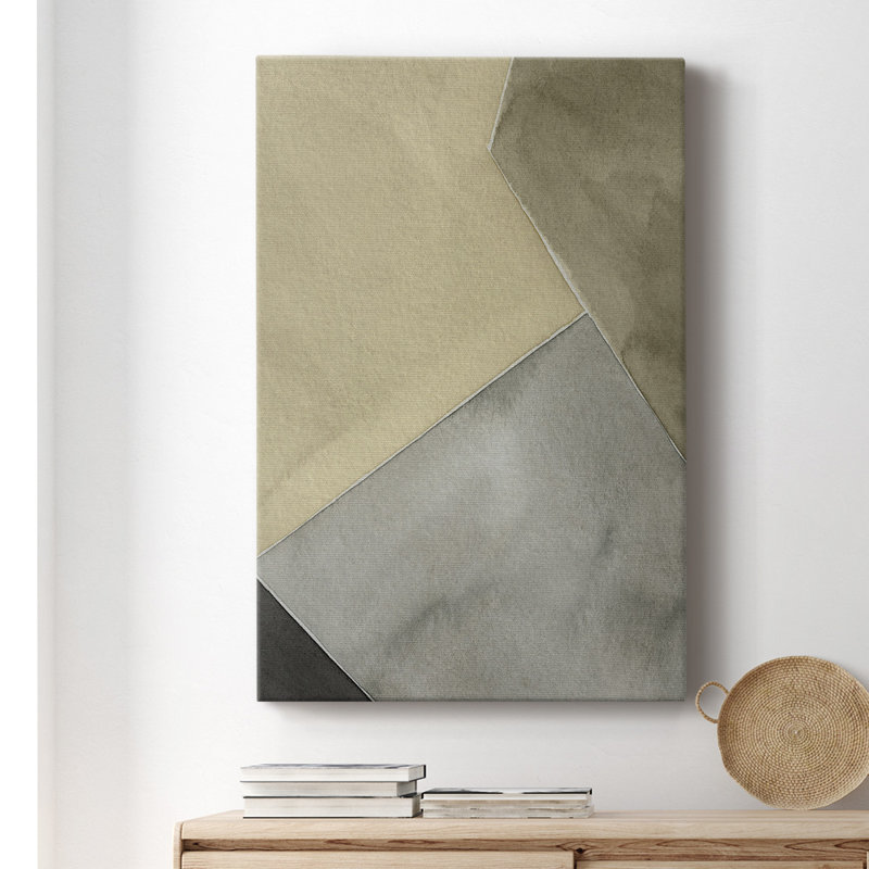 Tectonic Shift III - peinture sur toile tendue, H 12 po x l 8 po x P 1,5 po
