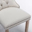 Chaise grise, 2 pièces, revêtement en lin, pieds en bois massif, garniture cloutée, revêtement contemporain Sw6801bg-1243837685