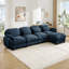 Canapé en L avec repose-pieds détachable et tissu chenille Cloud Feel-870016003-870016061