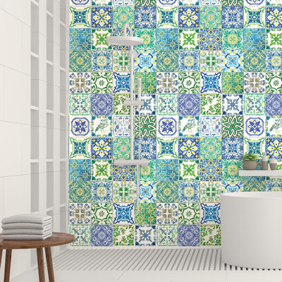 5.91'' W x 5.91'' L PVC Peel and Stick Field Tile