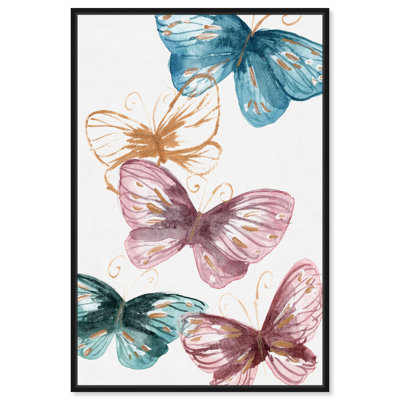 «Animals Blooming Butterflies Insectes», reproduction d'art sur toile