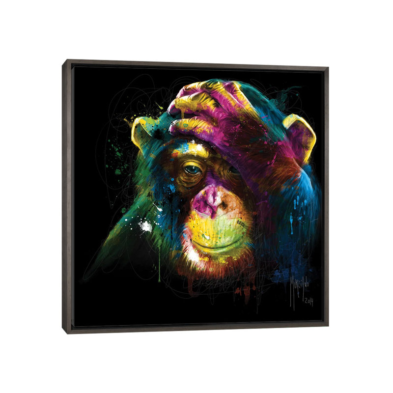 Reproduction d’art graphique, "Darwin preoccupations" par Patrice Murdock, Pas de tapis, H 26 po x l 26 po x P 1,5 po