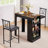 Alaura 2 - Person Counter Height Dining Set Dining Table with Triple Storage Tiers Upholstered Chair Set-262615315