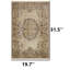 Tapis patiné Heirloom Medallion (kaki)