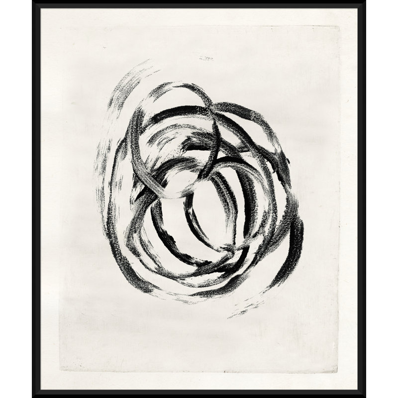 Mid-Century Homage - Peinture encadrée sur papier, H 25 po x l 21 po x P 1,75 po