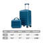 Ensemble de valises rigides en ABS 2 pièces bleu foncé avec étui à cosmétiques 14 pouces et porte-bagage à main 20 pouces