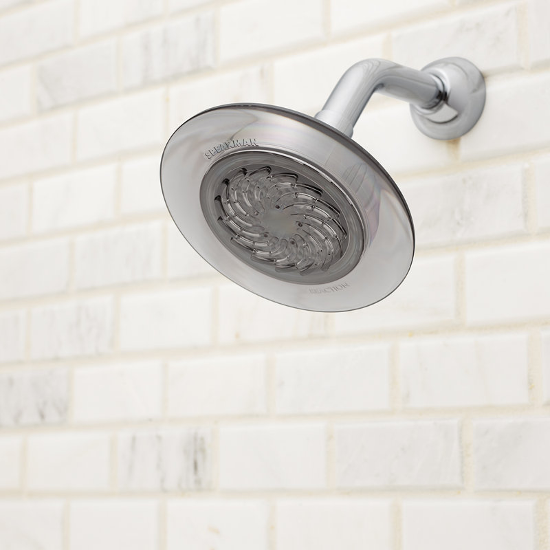 Smokey Gray Low Flow Fixed Shower Head with TempoFlo Technology