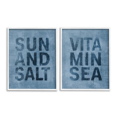 «Summer Beachy Phrases Single Photo Frame» par Victoria Barnes, 2 pièces sur toile