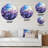 Violets Field Pointillism Dot III Wall Clock-93383044