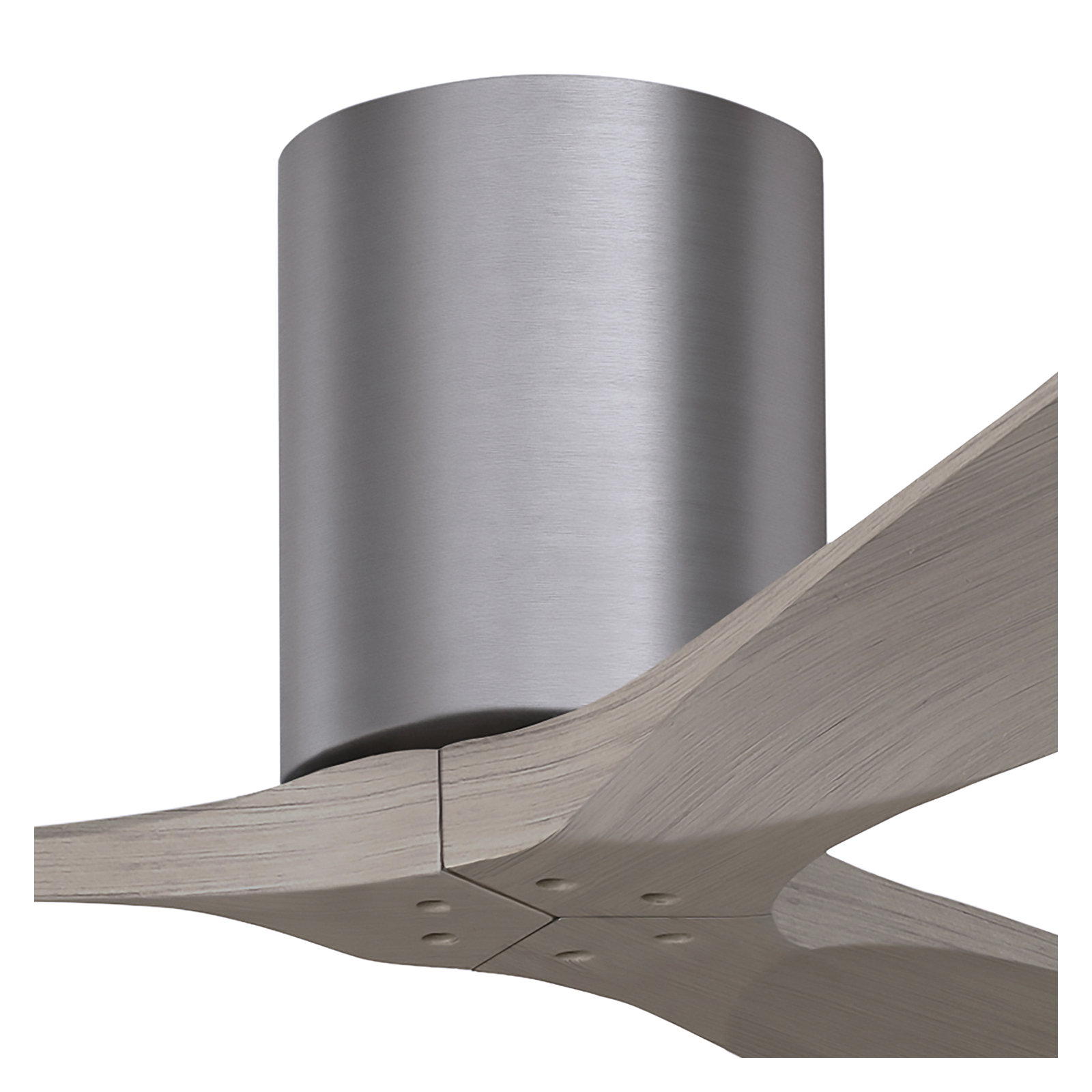 Olivier 3 Blade Ceiling Fan, Brushed Pewter, Gray Ash Tone, 42"