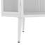 Armoire de plancher 22,73 po blanche, avec portes en verre trempé et 3, pour chambre à coucher, salon, salle de bain, armoire d'angle blanche polyvalente, 3 portes, construction pratique contemporaine