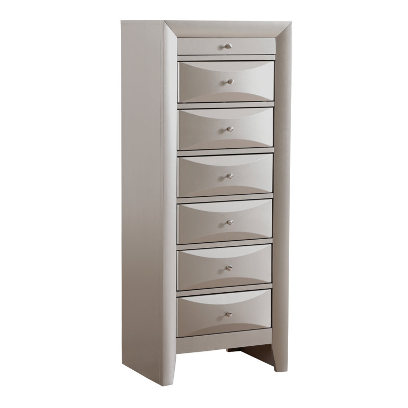 Commode pour femme 7 tiroirs Marilla, Champagne