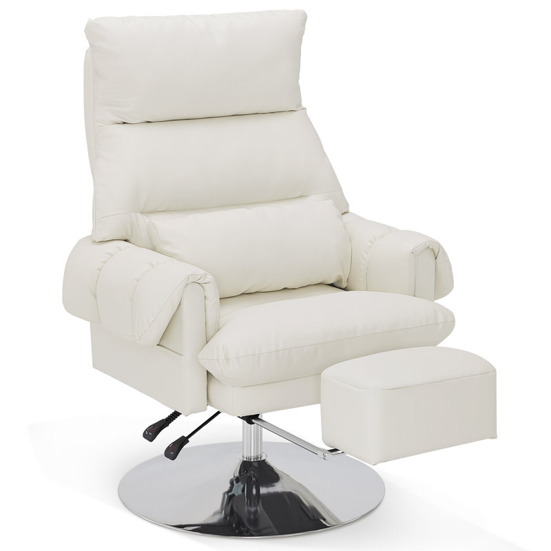 Fauteuil de beauté inclinable pour le visage avec pivot à 360 ° et repose-pieds rétractable, similicuir