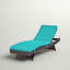 Chaise longue d'extérieur en rotin Convene-1853069801
