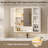 31.5'' W 30.7'' H Wall Mounted Medicine Cabinet Mirror with Adjustable Shelves And Open Storage, 2-Door Bathroom Medicine Cabinet with Lighted Mirror, Tempered Glass-490550025