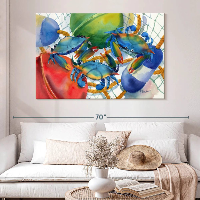 Brampt Crabs And Floats, 34" H x 51" W
