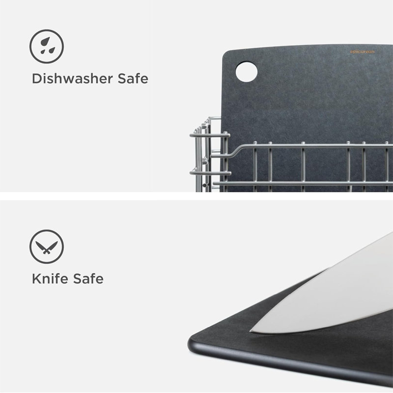 Slate Composite Wood Dishwasher Safe Cutting Board, 14.5" x 11.25"