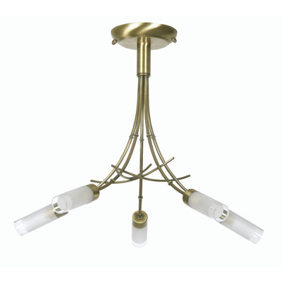 Bradner Etched Glass Semi Flush Mount