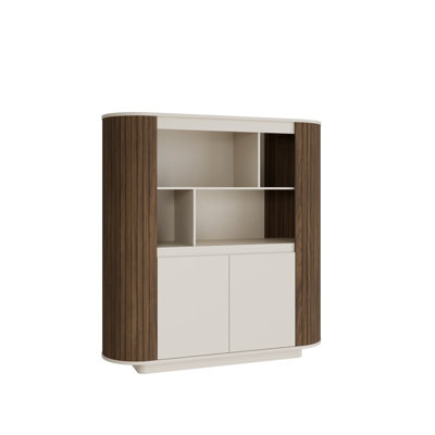 Chanceton 162cm Display Bookcase with 2 Doors