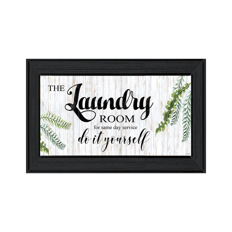 «The Laundry Room-Même Day Service», art mural encadré pour le salon et la maison par Cindy Jacobs, L 21 po x H 12 po