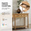 Console à 2 tiroirs en bois massif avec tablette de rangement Jeremie-433568194