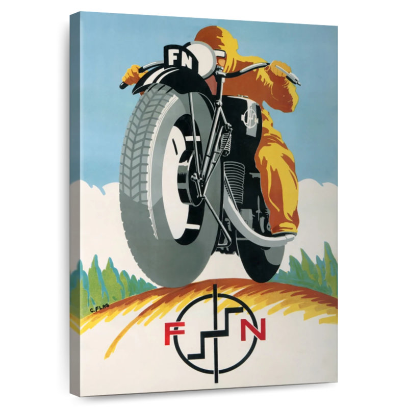 Mehar FN Motorcycle 1934, 45" H x 30" W