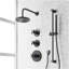 Vassor Thermostatic Shower System With Slide Bar and Hand Shower - Brushed Nickel-1742685797