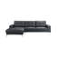 Canapé modulaire 2 pièces Moa, cuir synthétique anthracite Moa-111572208