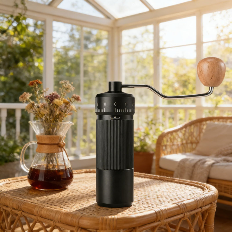 Manual Coffee Grinder With Stainless Steel Conical Burr Mill, Portable Hand Crank Coffee Bean Grinder For Espresso, French Press, Travel, And Camping