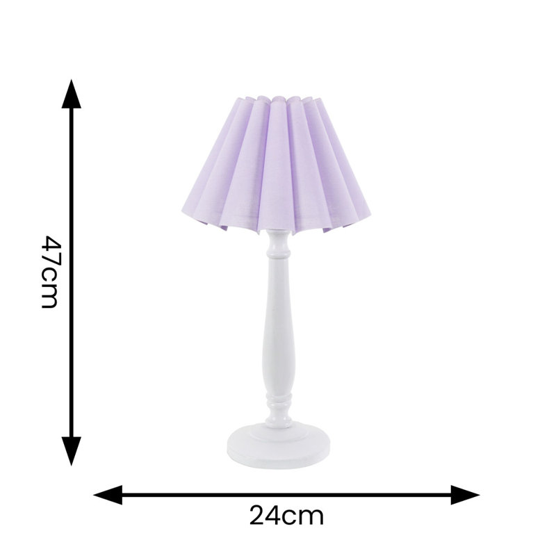 Rusne Table Lamp, White, Yes, Lilac