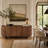 63" Buffet Cabinet with Storage, U-Shape Design, Walnut