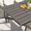Table de salle à manger d'extérieur en aluminium avec trou pour parasol Colby-1511614497-1511614503
