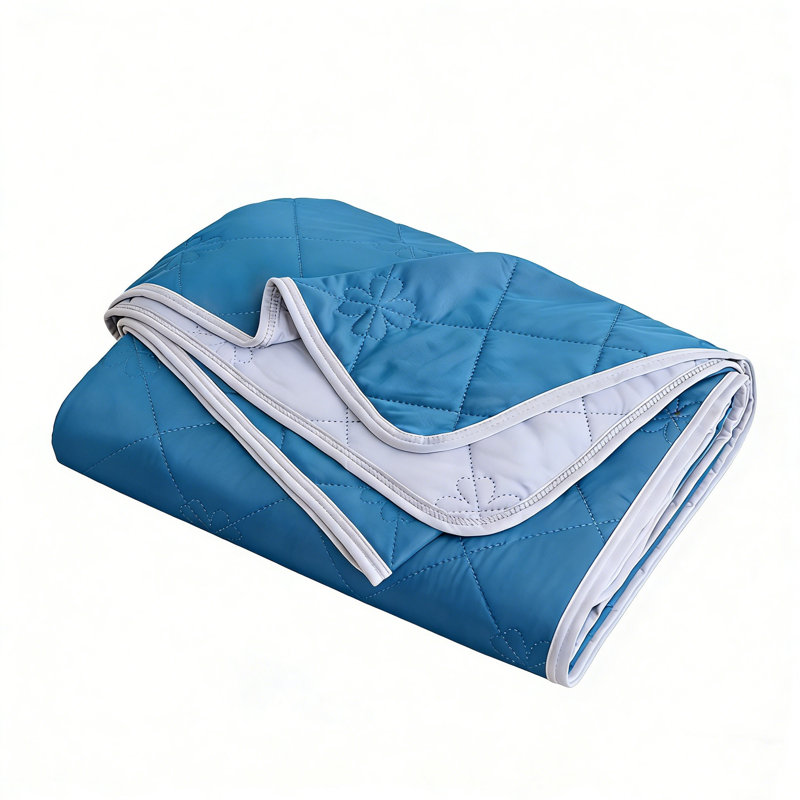 Reversible Cooling Blanket for Summer, Cool Touch Comforter for Camping Mats, Pets ,Quick Drying, Lake Blue, 200cm x 150cm