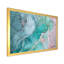 Marbre abstrait turquoise - peinture sur toile-67380485-67380493
