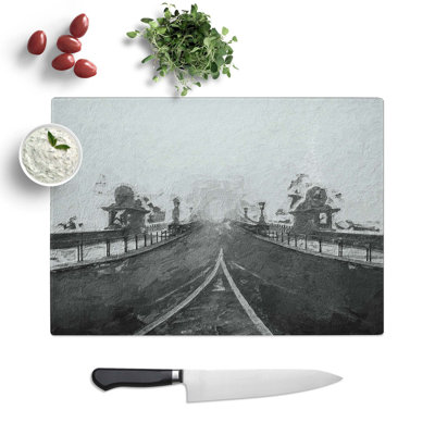 Tempered Glass Szechenyi Chain Bridge in Budapest Chopping Board