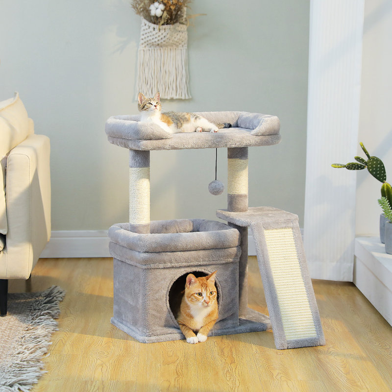 27-inch Small Cat Tree Tower , Gray