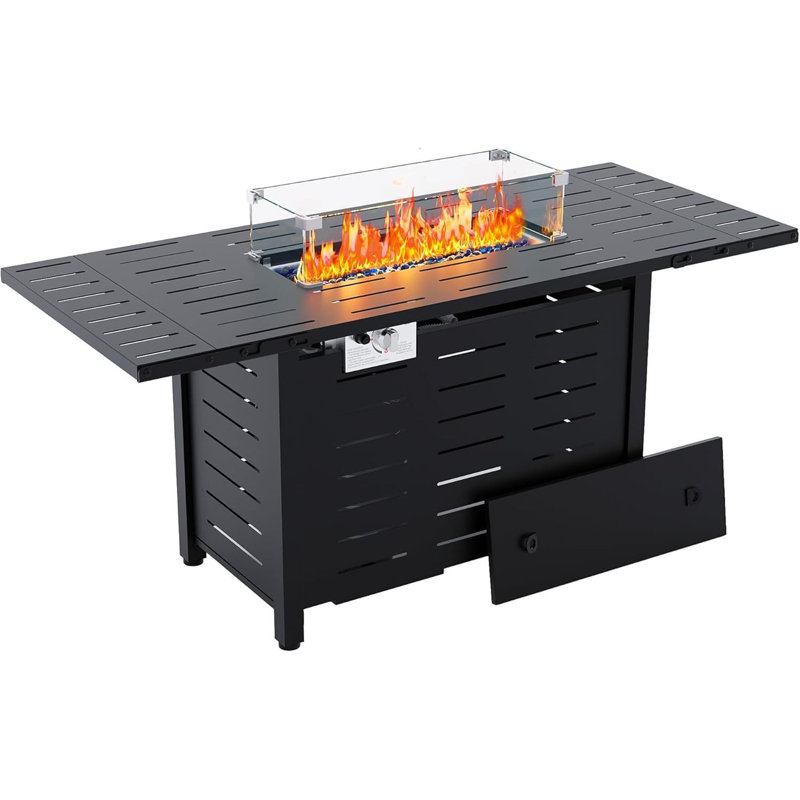 Table foyer au propane, 48 000 BTU, H 24,8 po x l 55 po x P 23,2 po