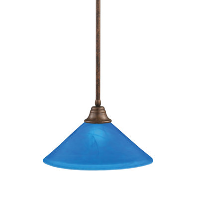 Luminaire suspendu avec tige en verre