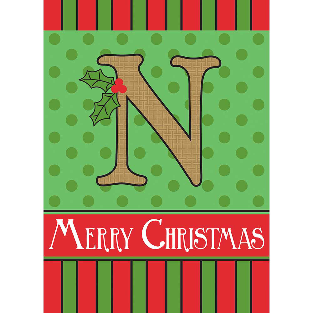 Carolena Double Sided 18'' H x 13'' W Burlap Christmas Garden Flag The Holiday Aisle® Monogram 