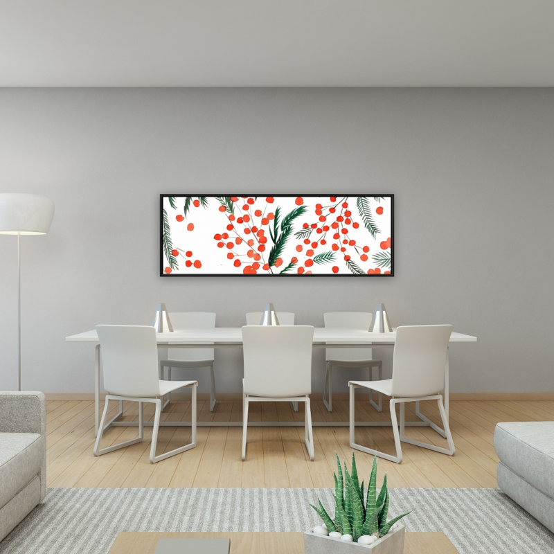 "Motif de feuille de gui" sur toile