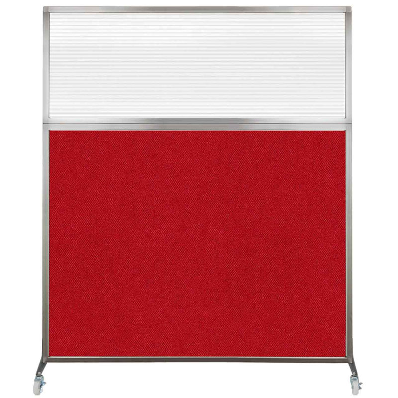 Cloison de bureau Hush, Longueur 72 po, Rouge