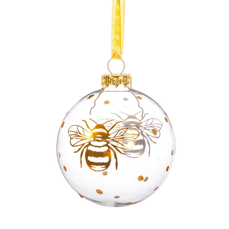 9cm Handmade Glass Bauble